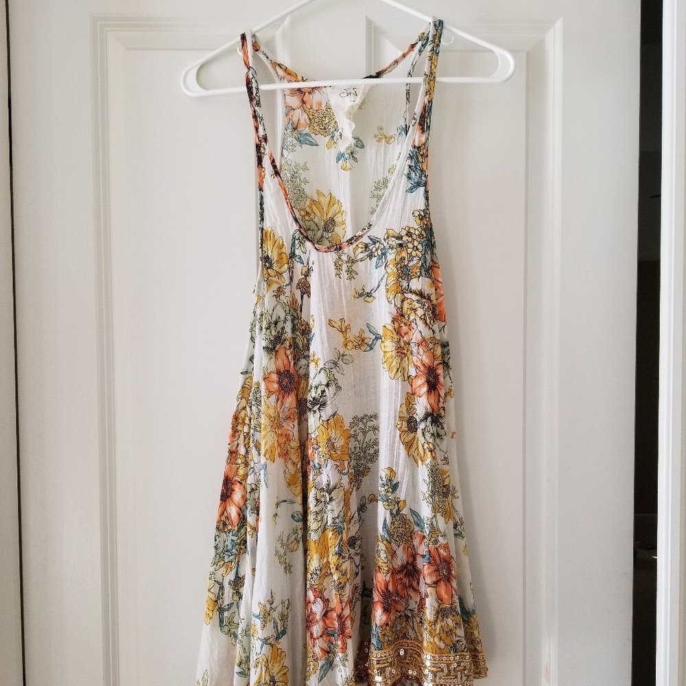 Free People One “Ends in Sequins” Boho Sli…